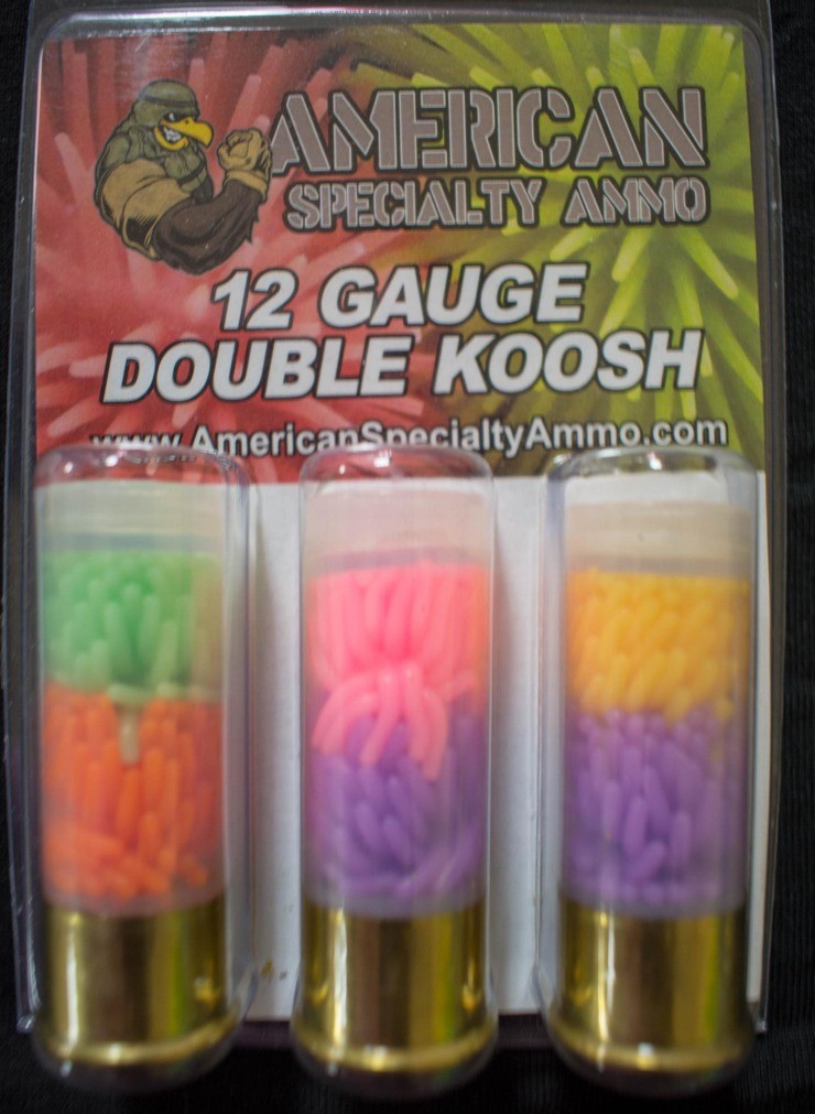 3 2 3/4in Double Koosh 12 Gauge Rounds. American Specialty Ammo